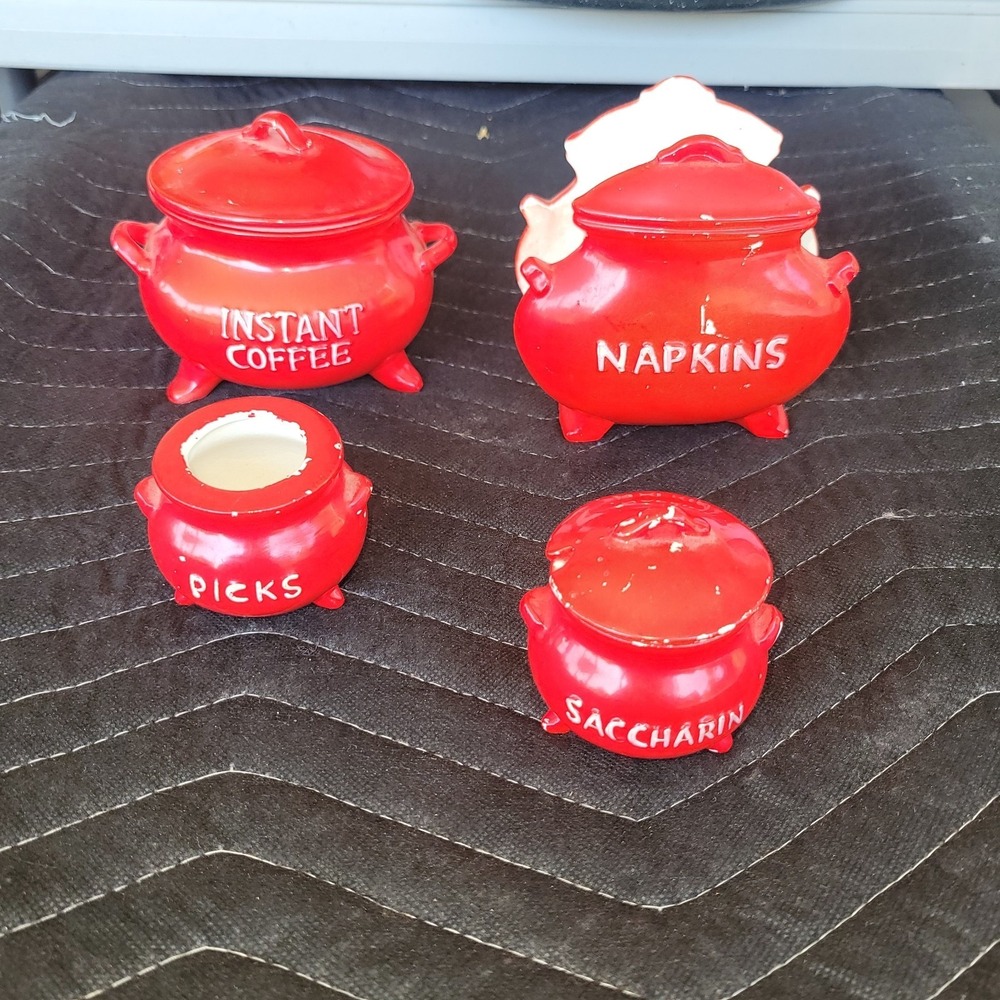 VTG Japan Ceramic Lego Fine Quality Pot Kitchen Napkin Holder Toothpick Coffee